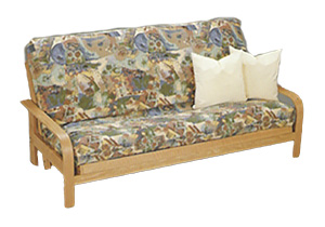 The Bent Arm Futon Sofa Sleeper - Honey Oak
