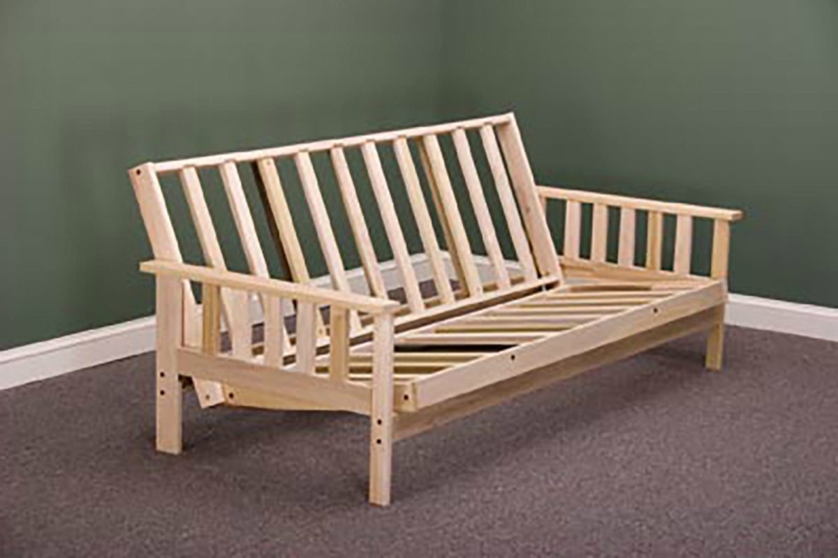 Unfinished shop futon frame